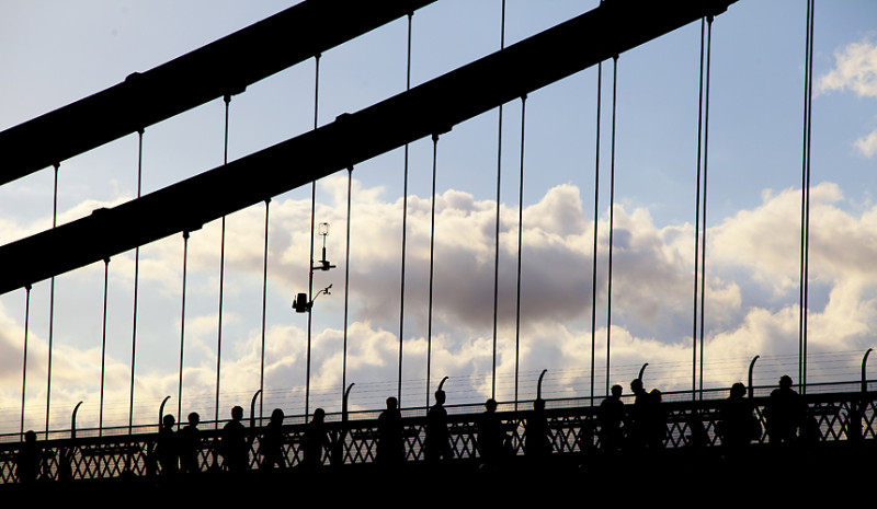 Suspension Bridge silhouette by Adam Gasson