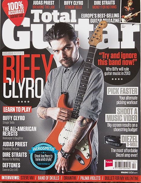 Total Guitar magazine cuttings by Adam Gasson
