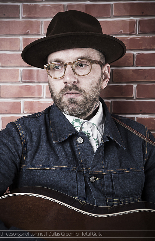 Dallas Green of City and Colour photographed for Total Guitar by Adam Gasson / threesongsnoflash.net