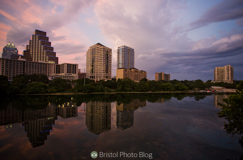 Downtown Austin sunset. Photo by Adam Gasson / adamgasson.com