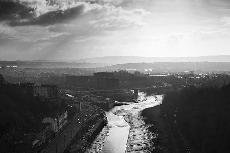 Bristol as seen from the suspension bridge in Clifton by Adam Gasson