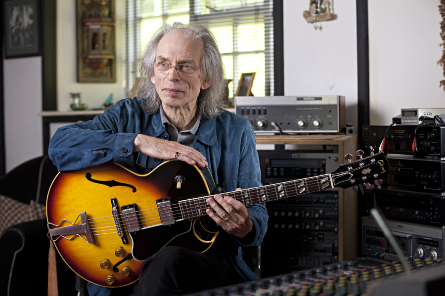 Steve Howe at his home studio by Adam Gasson for Guitarist.