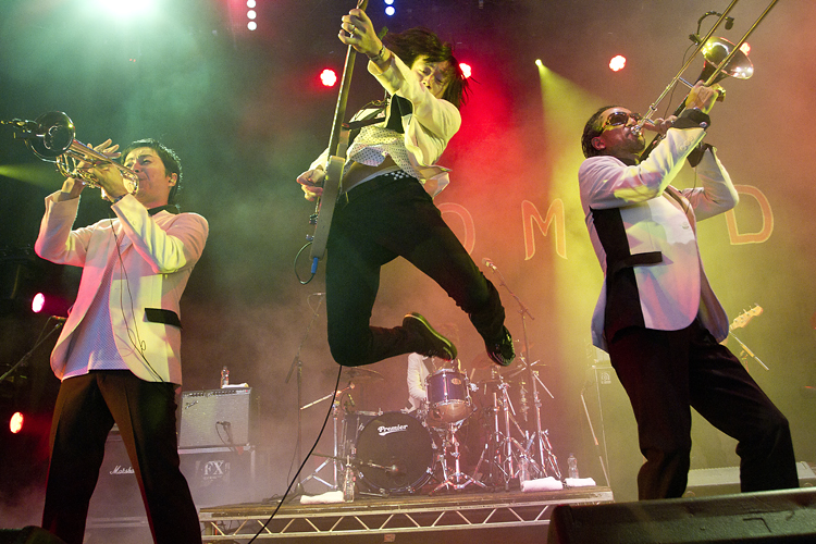 Tokya Ska Paradise Orchestra perform at WOMAD festival by Adam Gasson / threesongsnoflash.net