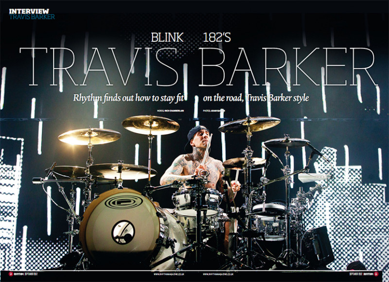 Rhythm magazine Travis Barker feature. Photography by Adam Gasson