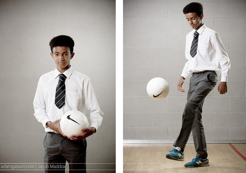 Jacob Maddox, 14, who has been signed by Chelsea FC. Photo by Adam Gasson / adamgasson.com