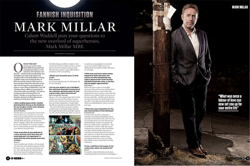 Mark Millar photographed for SFX by Adam Gasson.
