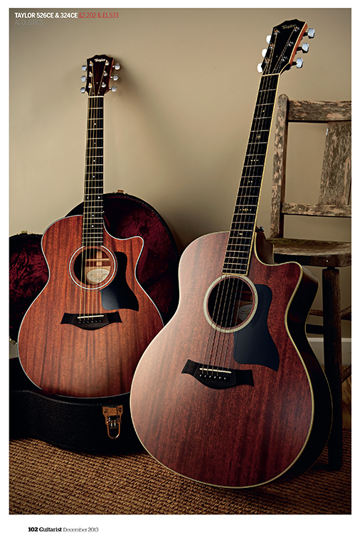 Guitarist magazine, Taylor acoustics. Photo by Adam Gasson for Future Photo Studio.
