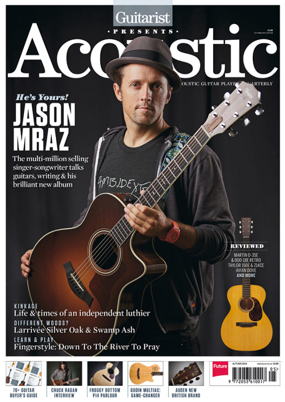 Guitarist Presents Acoustic - Autumn 2014 featuring Jason Mraz. Photo by Adam Gasson / adamgasson.com