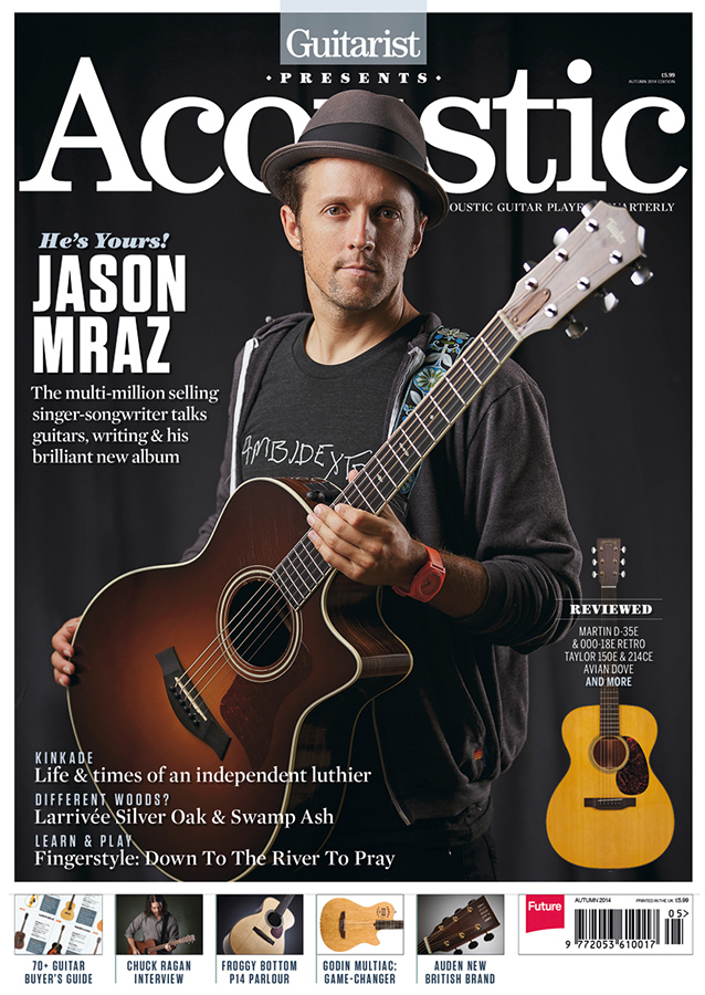 Guitarist Presents Acoustic - Autumn 2014 featuring Jason Mraz. Photo by Adam Gasson / adamgasson.com