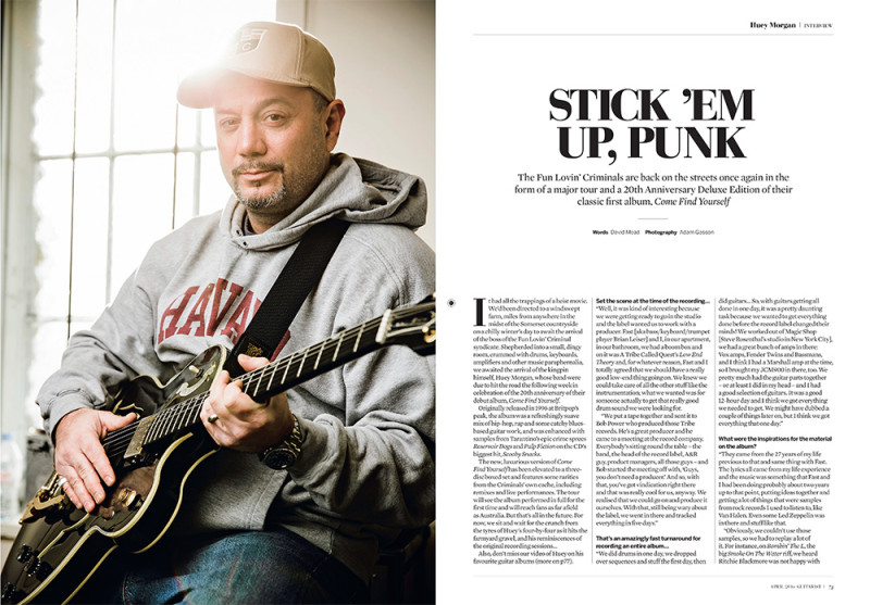 Huey Morgan photographed for Guitarist magazine by Adam Gasson / Guitarist