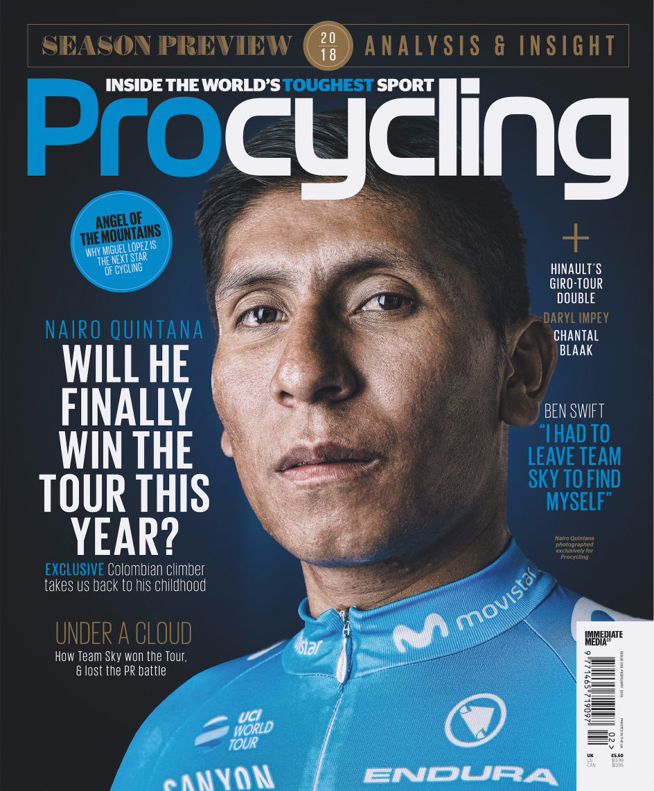 Nairo Quintana photographed for Pro Cycling by Adam Gasson / adamgasson.com