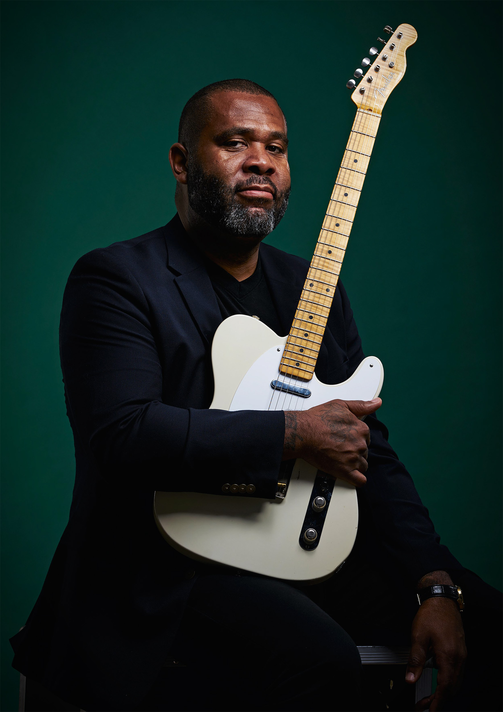 Kirk Fletcher photographed for Guitarist by Adam Gasson / adamgasson.com