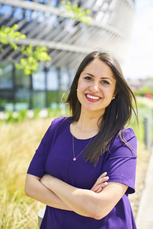 Rawan Abu Ishira, co-founder of Halalivery, at their base in the Ingenuity Lab at the University of Nottingham, Nottingham, 10 May 2018. Photo by Bristol photographer Adam Gasson / adamgasson.com