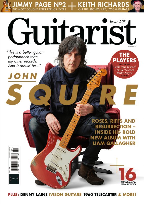 John Squire Guitarist cover photograph by Adam Gasson / adamgasson.com